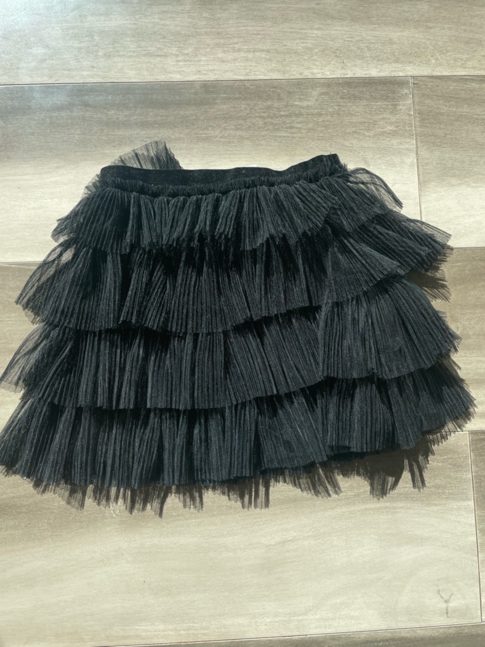 Zara Black Tiered Tulle Mini Skirt